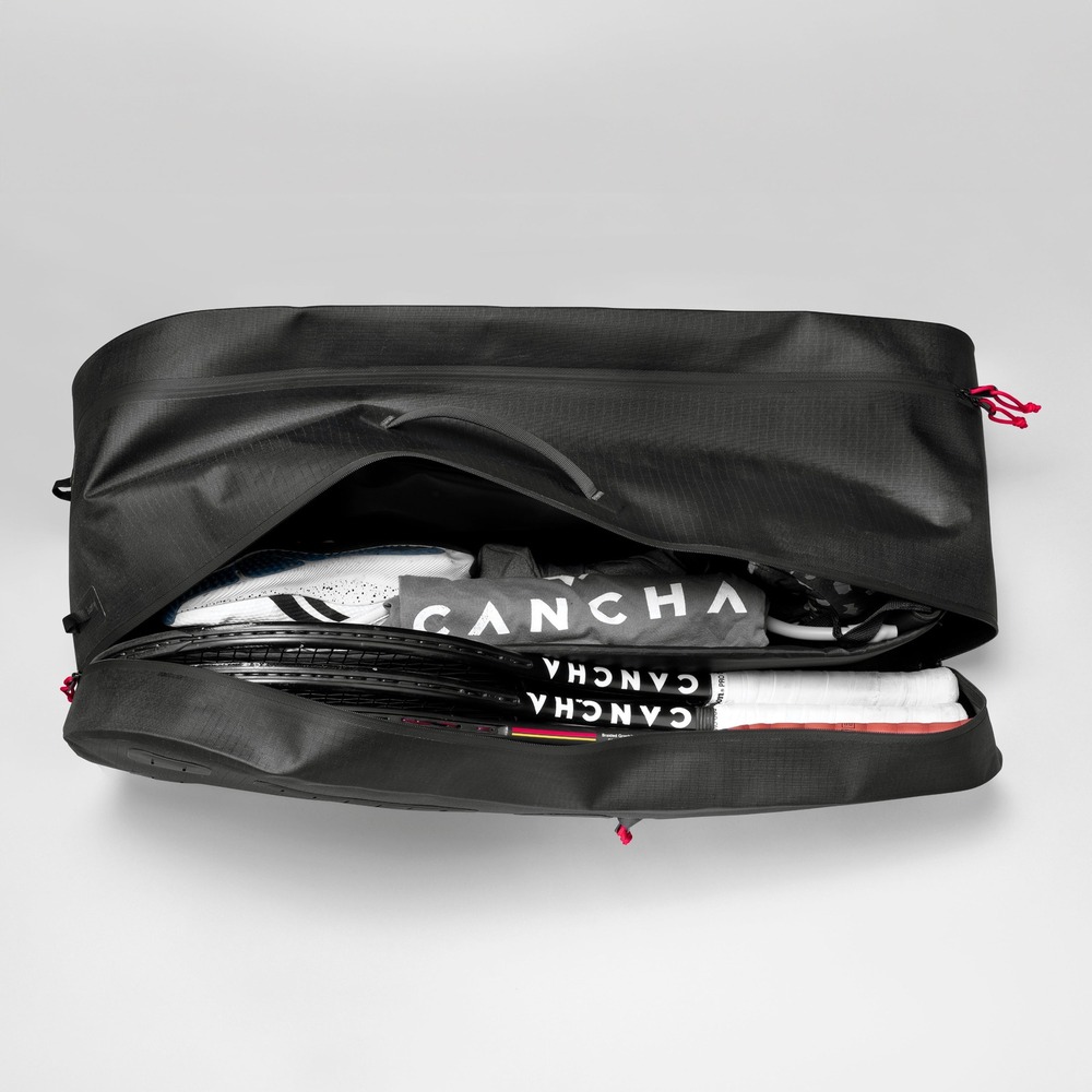 Cancha Racquet Bag Pro Black CRBP-01 Weather Resistant Tennis Sports Backpack - Picture 6 of 16